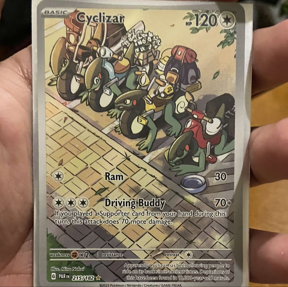 Pokemon Green and Brown Holographic Card Game
